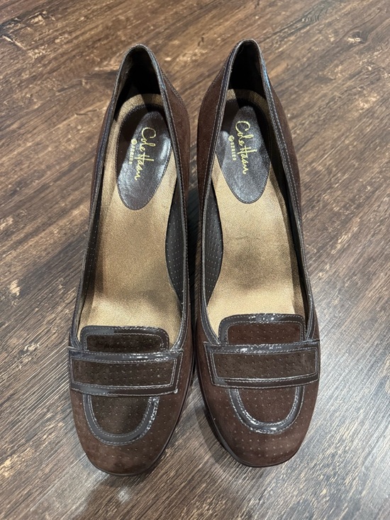 Cole Haan Shoes - Cole Haan brown suede loafer wedge heels, featuring Nike Air technology, 9.5